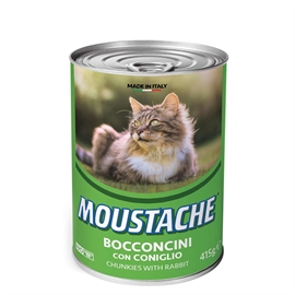 Moustache Dåsemad til kat med kanin - 415 g